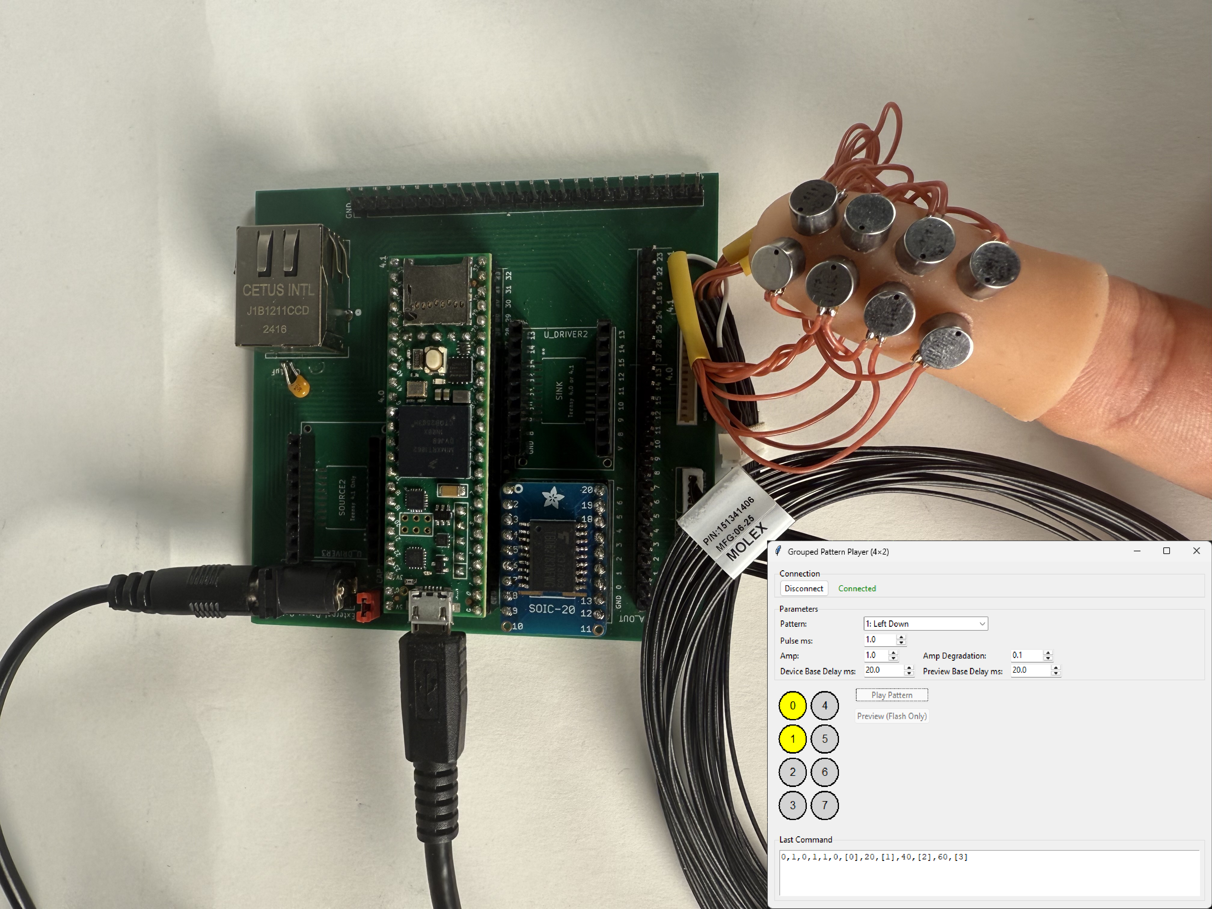 Demonstration of Spatially Localized Fingertip Haptics using Miniature LRA Arrays and Specialized Actuation Method