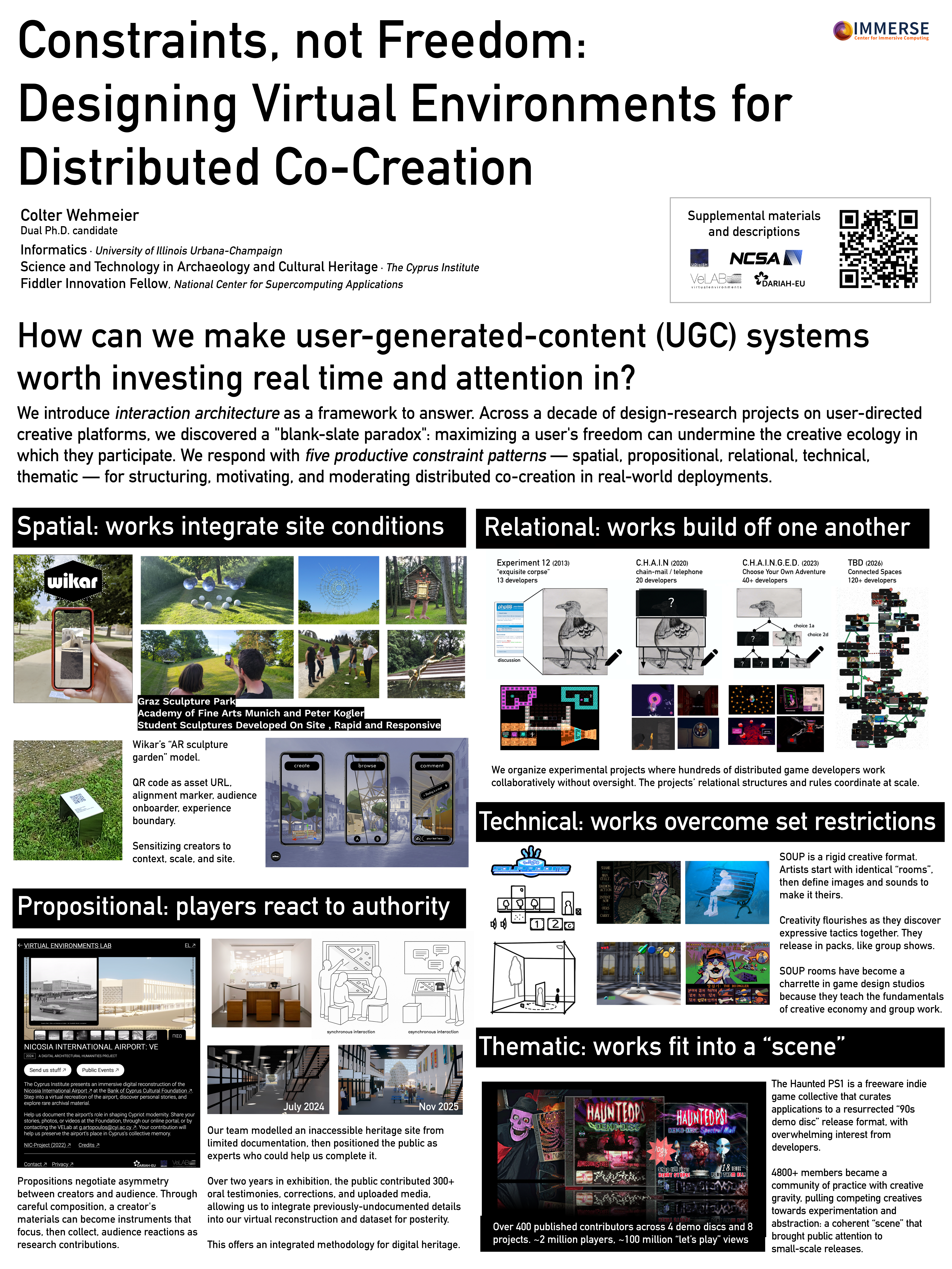 Constraints, Not Freedom: Designing Virtual Environments for Distributed Co-Creation